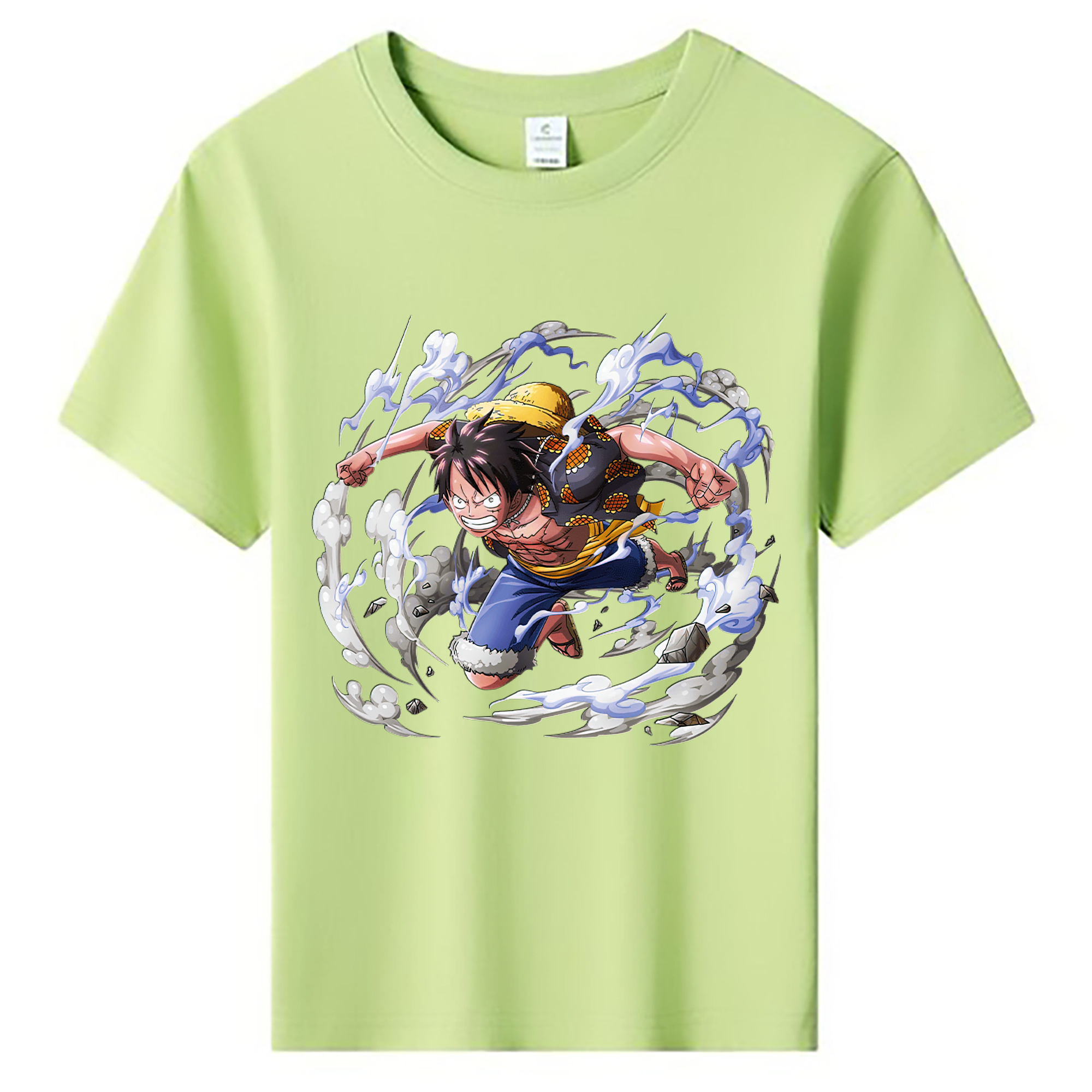ワンピース モンキー・D・ルフィ ONE PIECE Monkey D. Luffy 綿100％キッズTシャツ（フロントプリント）